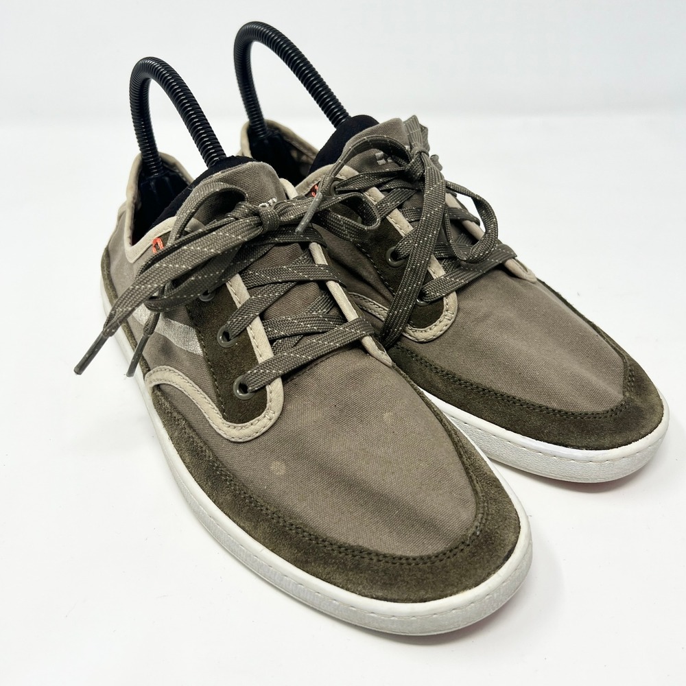 Tretorn Canvas Sneakers Mens Size 6  Suede‎ Low Top Olive Green Tan Casual Shoes